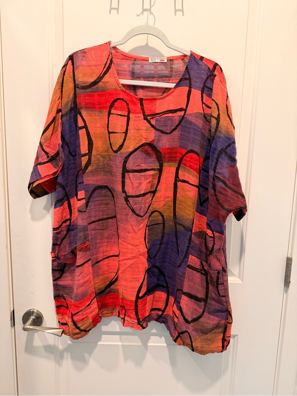 Made in Italy Abstract Pattern 100% Cotton
Oversized Tunic